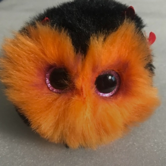 Ty Puffies (Beanie Balls) - WHODINI the 2023 Halloween Orange Owl (3 inch) - Picture 9 of 12